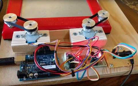 Ioan Ghip's Arduino-Powered CNC Etch-A-Sketch Project