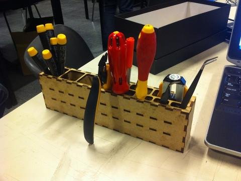 Wim Van Gool's Laser-Cut Soldering Tool Organisers
